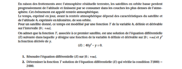 exercice sur Equation différentielle homogène