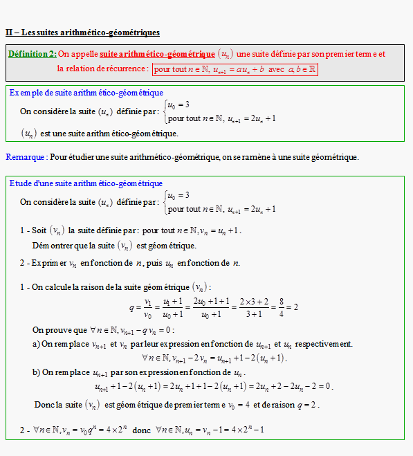 Cours sur les suites numériques - terminale ES - page 4