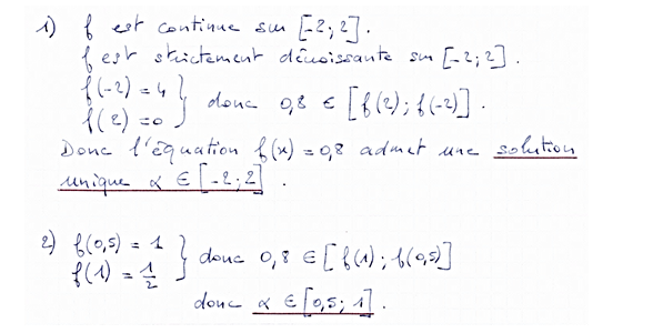 Corrigé exercice 5 sur la continuité