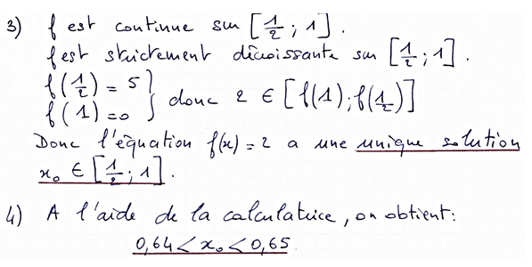 Corrigé exercice 10 sur la continuité