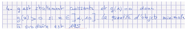 Corrigé exercice 10 sur la fonction exponentielle