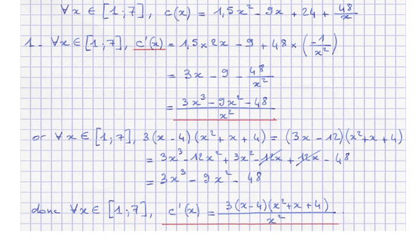 Corrigé exercice 4 sur les primitives