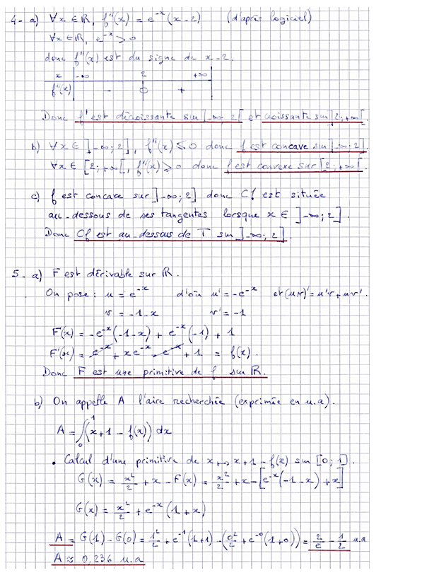 Corrigé exercice 10 sur les primitives