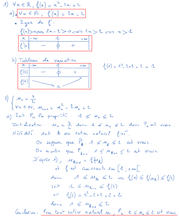 Corrigé exercice 1