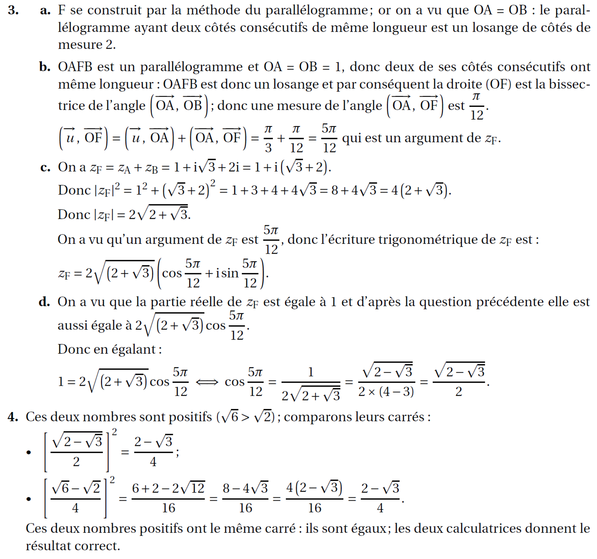 Corrigé exercice 1