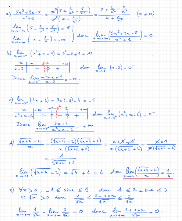 Corrigé exercice 1