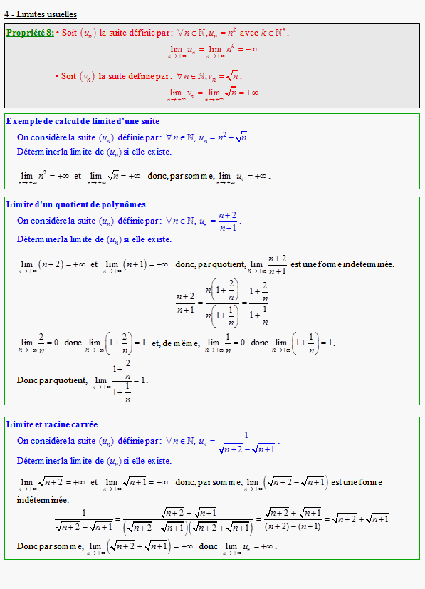 Cours sur les suites numériques - terminale S - page 5