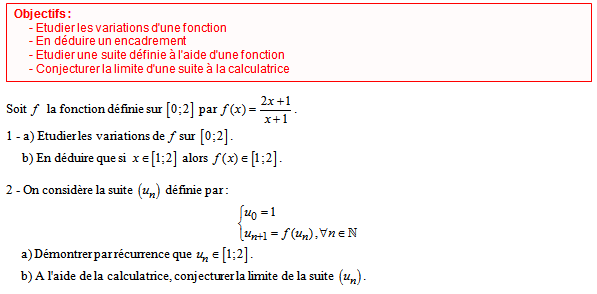 Exercice sur les suites