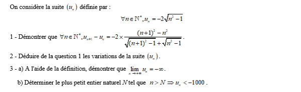 exercice sur Limite et racine carrée