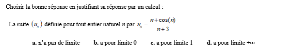 exercice sur Avec un cosinus