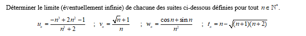 exercice sur Lever un e forme indéterminée