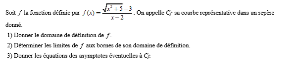 exercice sur Limite et racine carrée