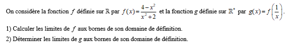 exercice sur Limite d'une fonction composée