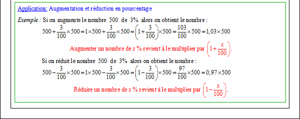 Cours sur la proportionnalité et les pourcentages - troisième - page 2