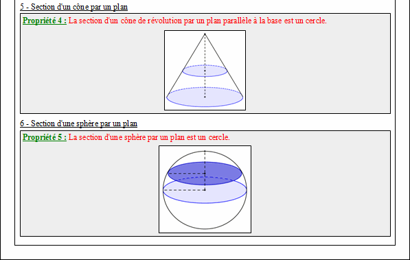 Cours sur les sections d'un solide - troisième - page 2
