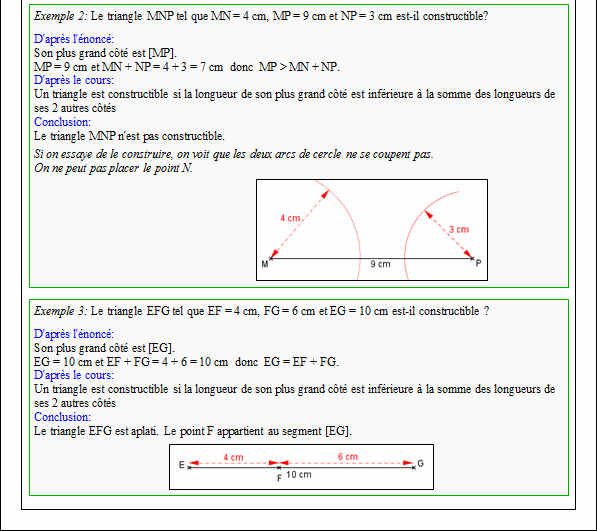 Cours sur les triangles constructibles - cinquième - page 2