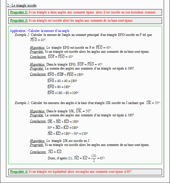 Cours sur les angles du triangle - cinquième - page 2