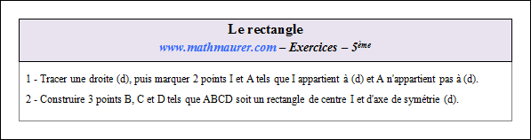 Exercice sur le rectangle