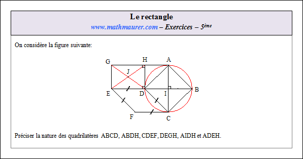 Exercice sur le rectangle