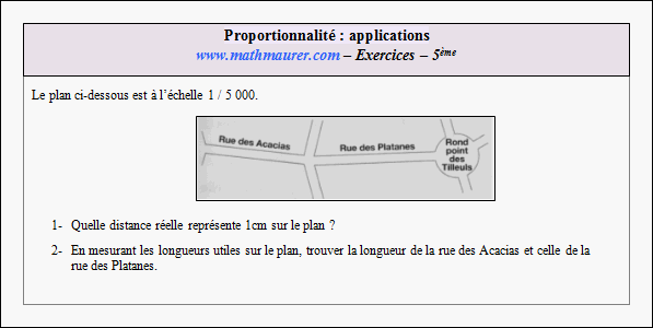 Exercice sur les échelles et le temps
