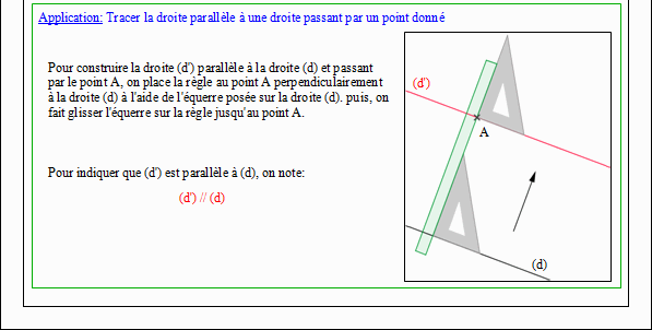 Cours sur les droites perpendiculaires et les droites parallèles - sixième - page 2